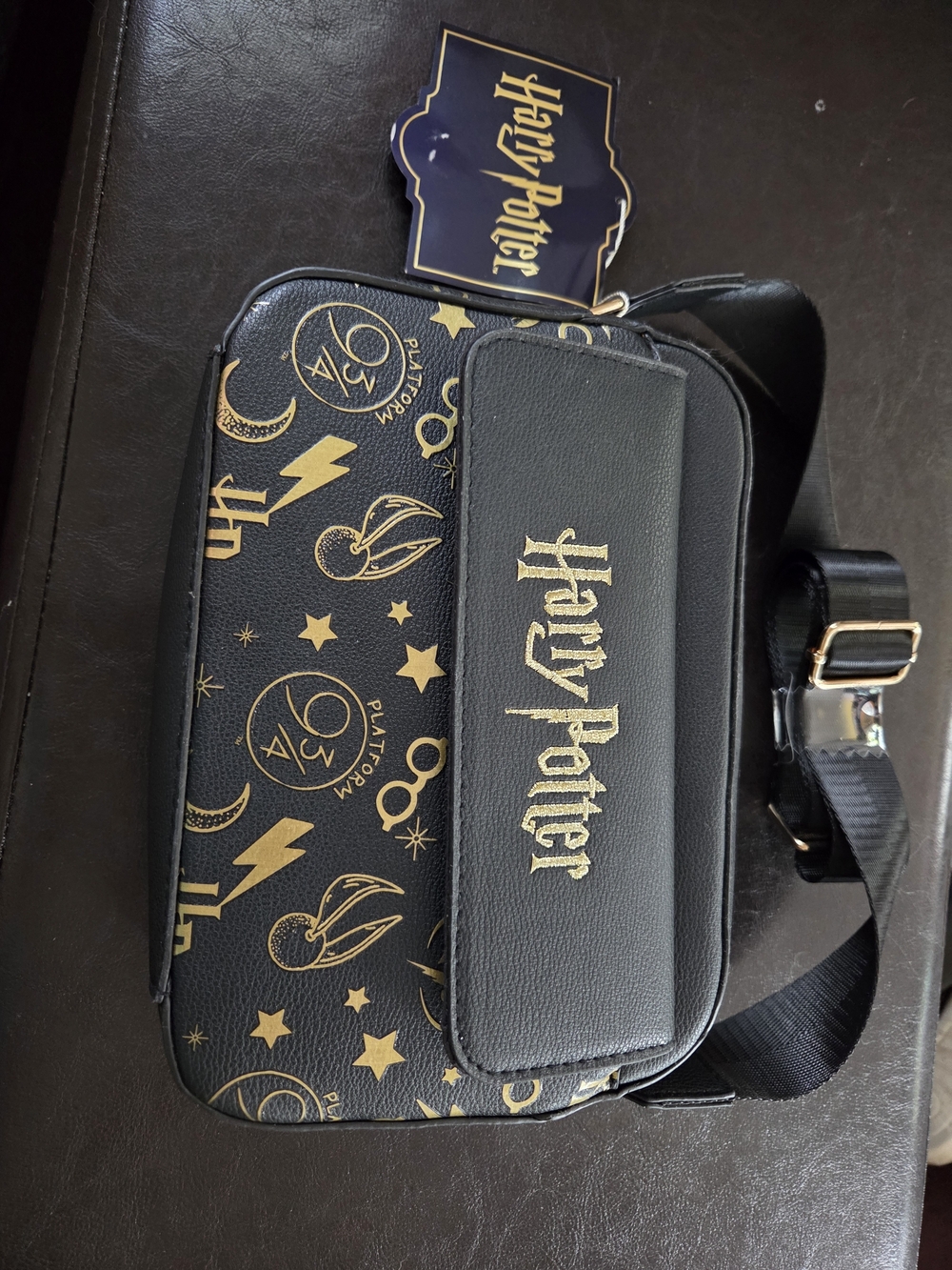 Harry Potter Black and Gold Harry Potter Crossbody Bag